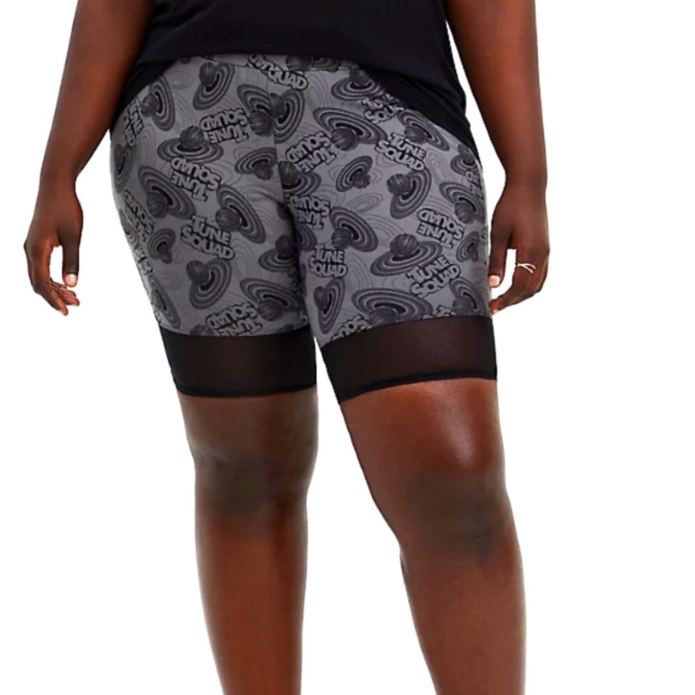Torrid Space Jam 2 Mesh Panel Bike Shorts 0X